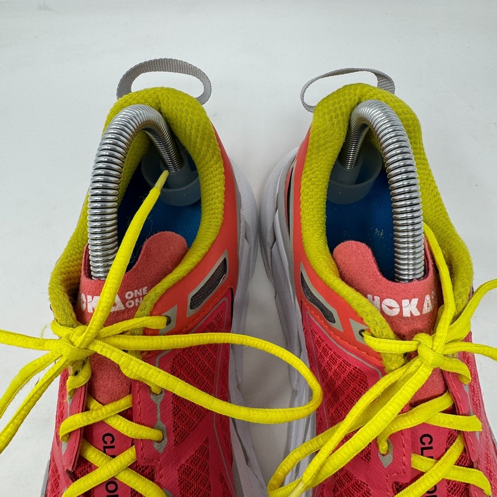 HOKA One One Clifton‎ 1 Road Running Sneakers Coral Pink 20609-031 Women's 7.5 - Picture 9 of 16